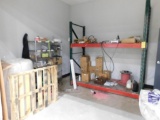 LOT: Contents of Room: (2) Small Vacuum Pumps, (2) Racks, Assorted Paint & Packing Material etc.