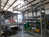 LOT: (7) Sections Assorted Rack w/Contents of Plastic Wire Loom, New Truck Mud Flaps & Misc.