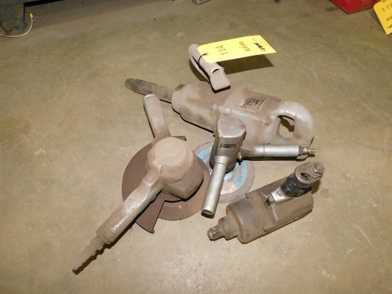LOT: Chicago Pneumatic CP-797 Air Wrench, CP 1/2" Air Impact Wrench, (2) Air Disc Sanders (LOCATED