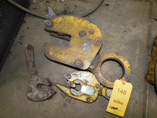 LOT: Safety Clamps 8-Ton Cap Plate Lifter, Safety Clamps 1-Ton Plate Lifter, 1-Ton Plate Lifter