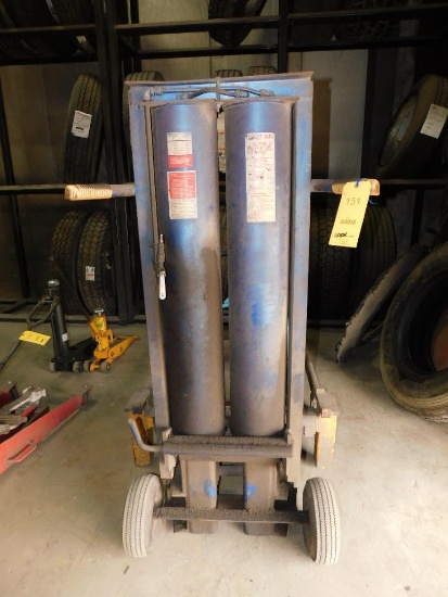 Lincoln Model 93692 7-Ton Pneumatic Jack, Series C, Range 13-1/2"-58-1/2" (LOCATED IN MECHANIC SH...