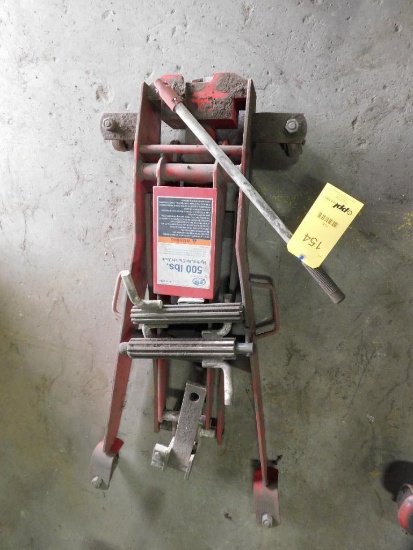 500 Lb. Capacity Hydraulic Clutch Jack (LOCATED IN MECHANIC SHOP)