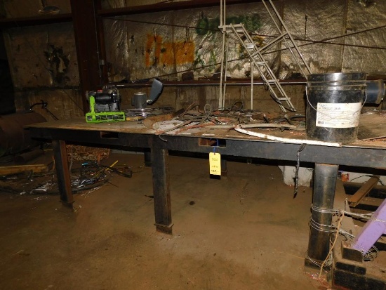 120"L x 66"W, 1/4" Thick Steel Fabrication Table (LOCATED IN MAIN BLDG.)