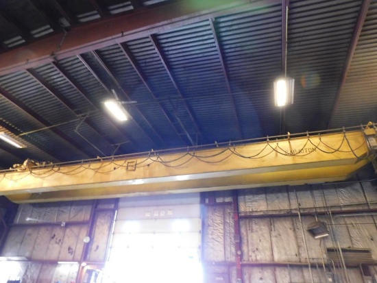 Orley 10-Ton Overhead Bridge Crane, 60' Span, Top Riding, Double Girder w/Shaw Box 10-Ton Cable