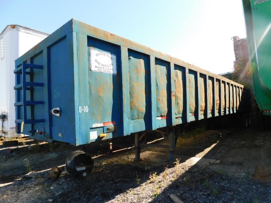55' Open Gondola Trailer 5' Side Walls, S/N 89792 (1971) (Trailer 0-10) (ROAD WORTHY, NEED TO FIX