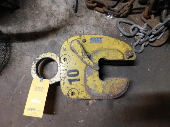 Safety Clamps Inc. 10-Ton Capacity Plate Lifter, S/N 713765 (LOCATED IN MAIN BLDG.)