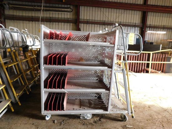 LOT: (4) National Cart Co. 300 Lb. Capacity Rolling Pick Cart w/Ladder (LOCATED IN MAIN BLDG.)