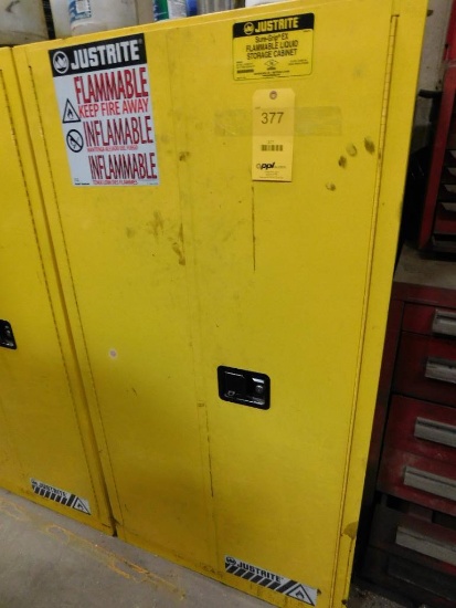 Justrite 60-Gallon Capacity Sure-Grip EX Flammable Storage Cabinet (LOCATED IN MECHANIC SHOP)