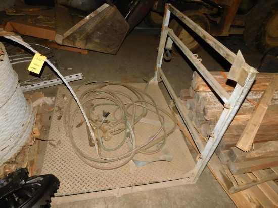 LOT: 48" x 48" Forkliftable Steel Platform, Cutting Torch, Hose, Regulators (LOCATED IN MAIN