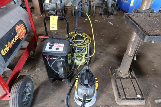 LOT: Schumacher 12 V Battery Charger, Pressure Washer, Vacuum (LOCATED AT: 6810 Irvington Blvd.,