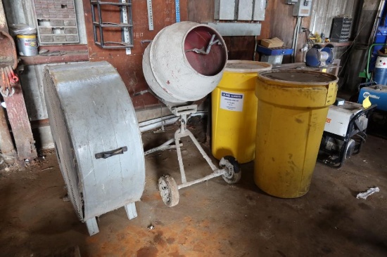 LOT: (1) Electric Cement Mixer, (2) Spill Kits, (1) Fan (LOCATED AT: 6810 Irvington Blvd., Houston,