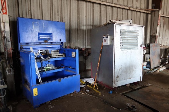 LOT: (1) 48" Job Box (1) Cabinet w/Contents (LOCATED AT: 6810 Irvington Blvd., Houston, TX 77022)
