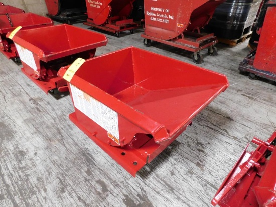 2023 Roura Material Handling Custom 4,000 Lb. Capacity Rolling Self-Dumping Chip Hopper (LOCATED ...