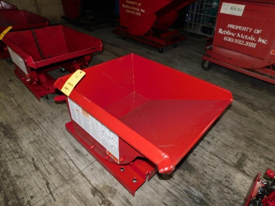 2023 Roura Material Handling Custom 4,000 Lb. Capacity Rolling Self-Dumping Chip Hopper (LOCATED ...