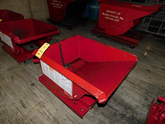 2023 Roura Material Handling Custom 4,000 Lb. Capacity Rolling Self-Dumping Chip Hopper (LOCATED ...