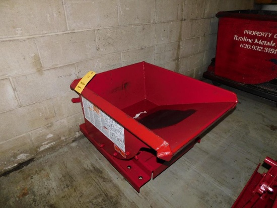 2023 Roura Material Handling Custom 4,000 Lb. Capacity Rolling Self-Dumping Chip Hopper (LOCATED ...
