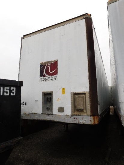 Hyundai 53' Dry Van Trailer w/Contents of Steel Bins, Ladders, Shop Carts, VIN 3H3V452C9ST000733