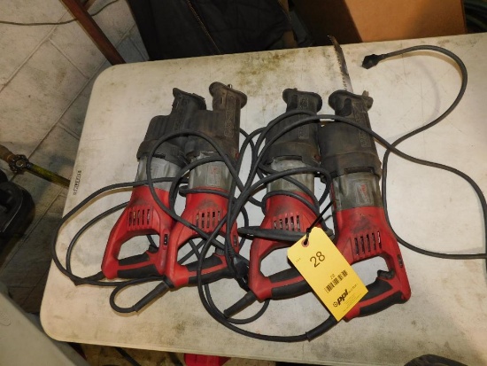 LOT: (4) Milwaukee Sawzalls (LOCATED AT: 930 DuPage Ave., Lombard, IL 60148)