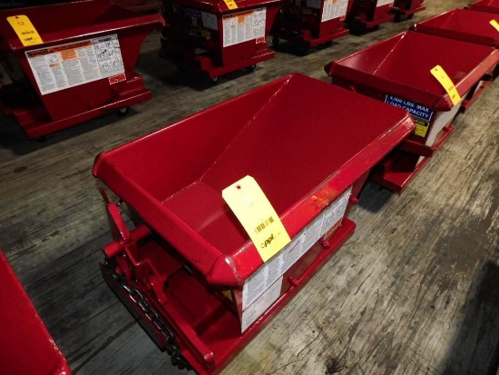 2023 Roura Material Handling Custom 4,000 Lb. Capacity Rolling Self-Dumping Chip Hopper (LOCATED ...