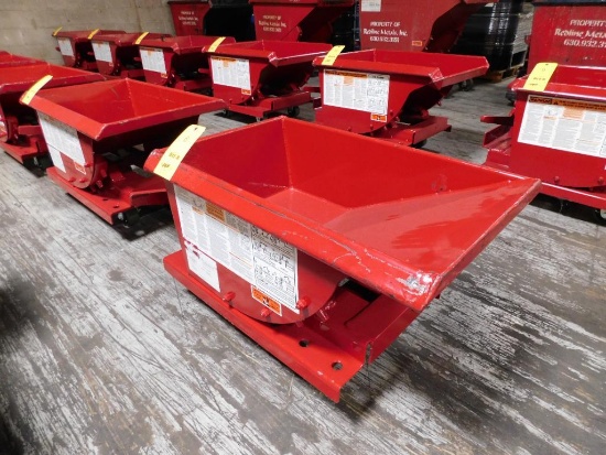 2023 Roura Material Handling Custom 4,000 Lb. Capacity Rolling Self-Dumping Chip Hopper (LOCATED ...