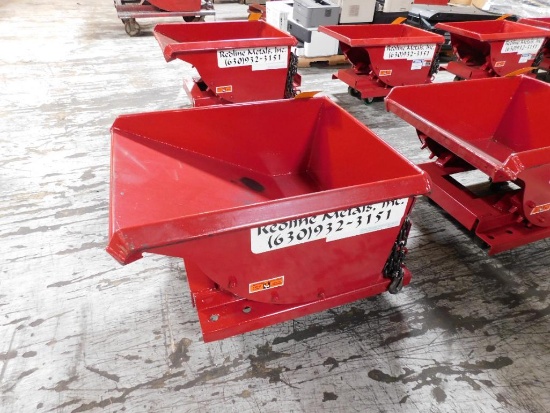 2023 Roura Material Handling Custom 4,000 Lb. Capacity Rolling Self-Dumping Chip Hopper (LOCATED ...