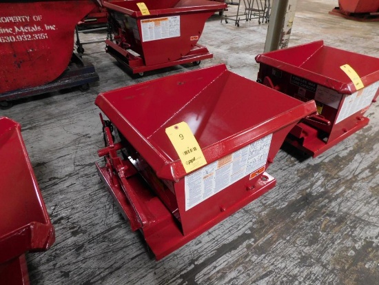 2023 Roura Material Handling Custom 4,000 Lb. Capacity Rolling Self-Dumping Chip Hopper (LOCATED ...