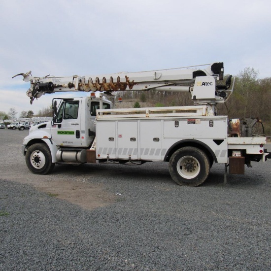 Altec DM47BTR Rear Mounted Digger Derrick, S/N 1013EB0917, 15,000 Lb. Winch, 18" Auger (2010),