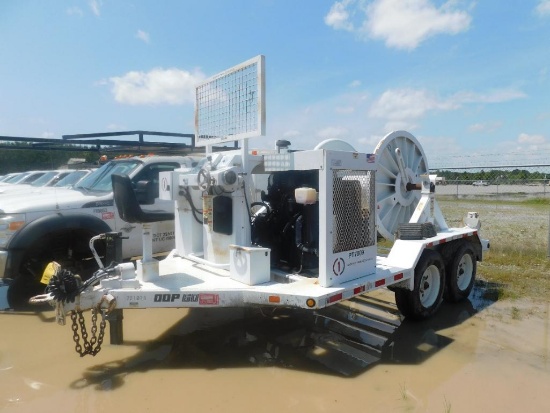 2019 Hogg & Davis ODP60 Single Drum Puller, 6,000 Lb. Capacity Tandem Axle Trailer, VIN: