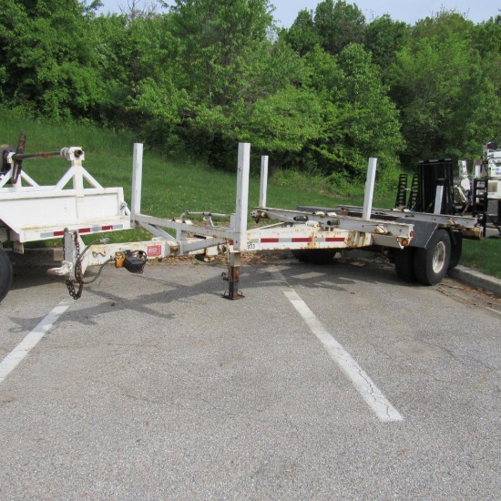 Reelstrong Pole Dinky DT12K Trailer, Extendable Hitch, Single Rear Dual Tire Axle, Asset TRD7003