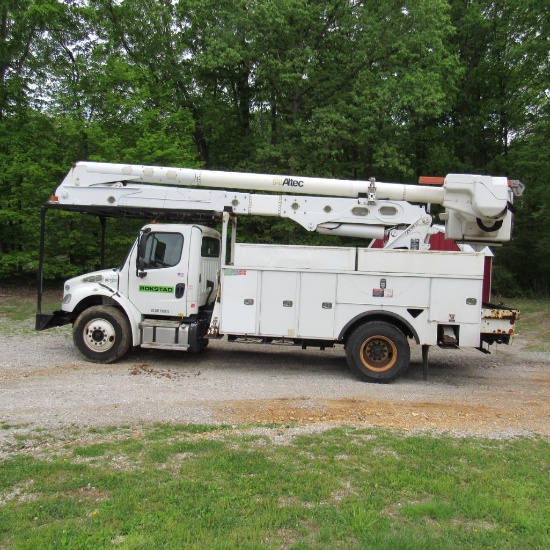 Altec AN55E-OC, 55' Rear Mounted 2-Man Bucket Aerial Boom, S/N 0113FK0177, Front & Rear A-Frame