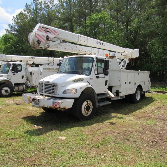 Terex HI-Ranger HRX-55, 55' Rear Mounted 1-Man Bucket Aerial Boom, S/N 2100341243, Front & Rear