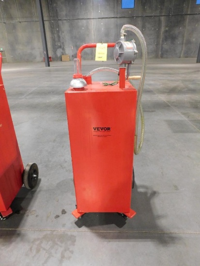 Vevor Portable Metal 30 Gallon Gas Caddy w/Manual Transfer Pump & Handle