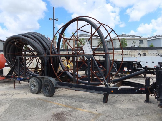 Butler Double Reel Trailer, Tandem Axle, Include 6" HDPE Pipe, VIN: 1BUC25203I1002163(1988)