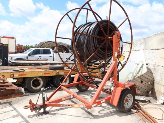 2021 Lane Reel Trailer, Single Axle, 8k Capacity, w/2" HDPE Pipe Included, VIN: 1L9LR1010MG321772