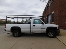 GMC 2500 HD Single Cab Pick Up Truck, VIN: 1GTHC23V57E188689, 9,200 Lb. GVWR w/Overhead Rack, 96,...