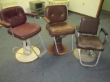 3 Salon Chairs - Need work - Parts