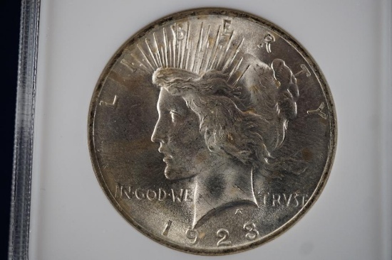 NGC 1923-p Peace Silver Dollar