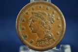 1853 Braided Hair Large Cent 1c