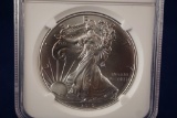 NGC 2016 (w) Silver Eagle $1 First Day of Issue MS 69, Struck at West Point Mint, 30th Anniversary