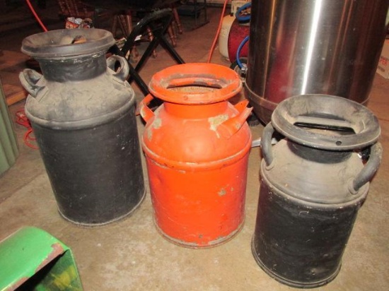 MILK CAN LOT - 3 (20", 21" & 25")