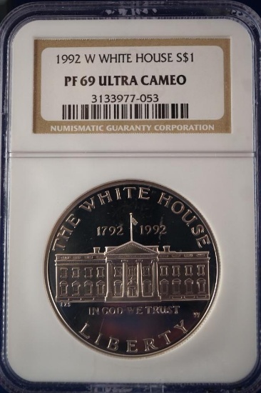 NGC 1992 W White House 1$ PF 69 Ultra Cameo