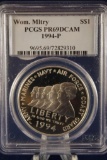 PCGS 1994-p Women in Military Service Memorial Silver $1 PR69DCAM