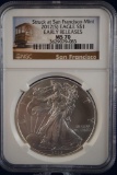 NGC 2012 (S) Silver Eagle $1 Early Releases MS 70