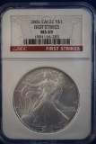 NGC 2006 Silver Eagle First Strikes MS 69
