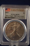 PCGS 2016 Silver Eagle - 30th Anniversary First Strike MS70