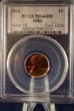 PCGS 1966-p Lincoln 1C MS66RD SMS