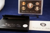 1996 United States Mint Silver Proof Set with box and COA