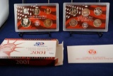 2001 United States Mint Silver Proof Set with box and COA
