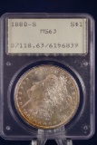 PCGS 1880-s Morgan Dollar $1 Graded MS63 by PCGS (fc), one of PCGS's early 
