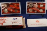 1999 United States Mint Silver Proof Set with box and COA